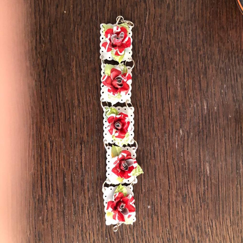 Rose tin bracelet